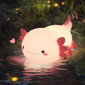 Lumini® Squishy Axolotl LED Night Light.