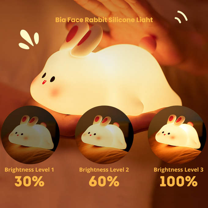 Lumini® Squishy Rabbit LED Night Light.