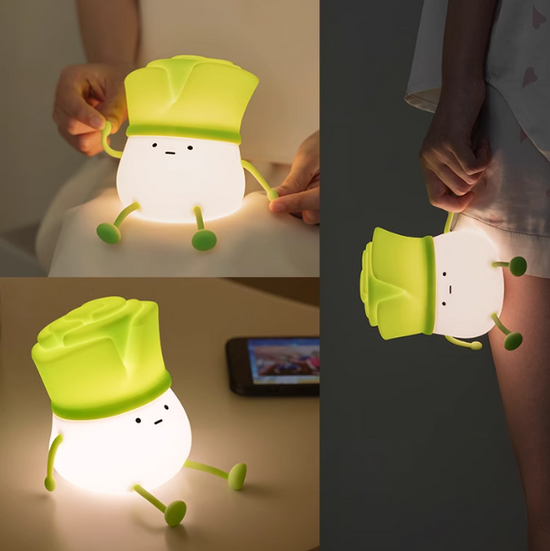 Lumini® Squishy Green Onion LED Night Light.