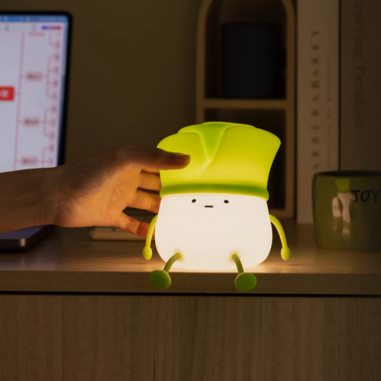 Lumini® Squishy Green Onion LED Night Light.