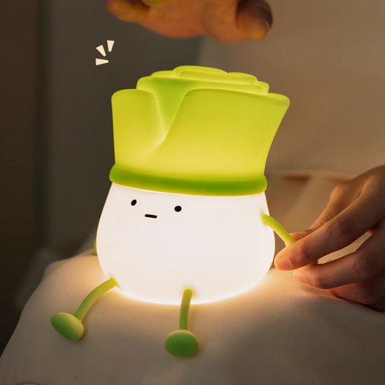 Lumini® Squishy Green Onion LED Night Light.