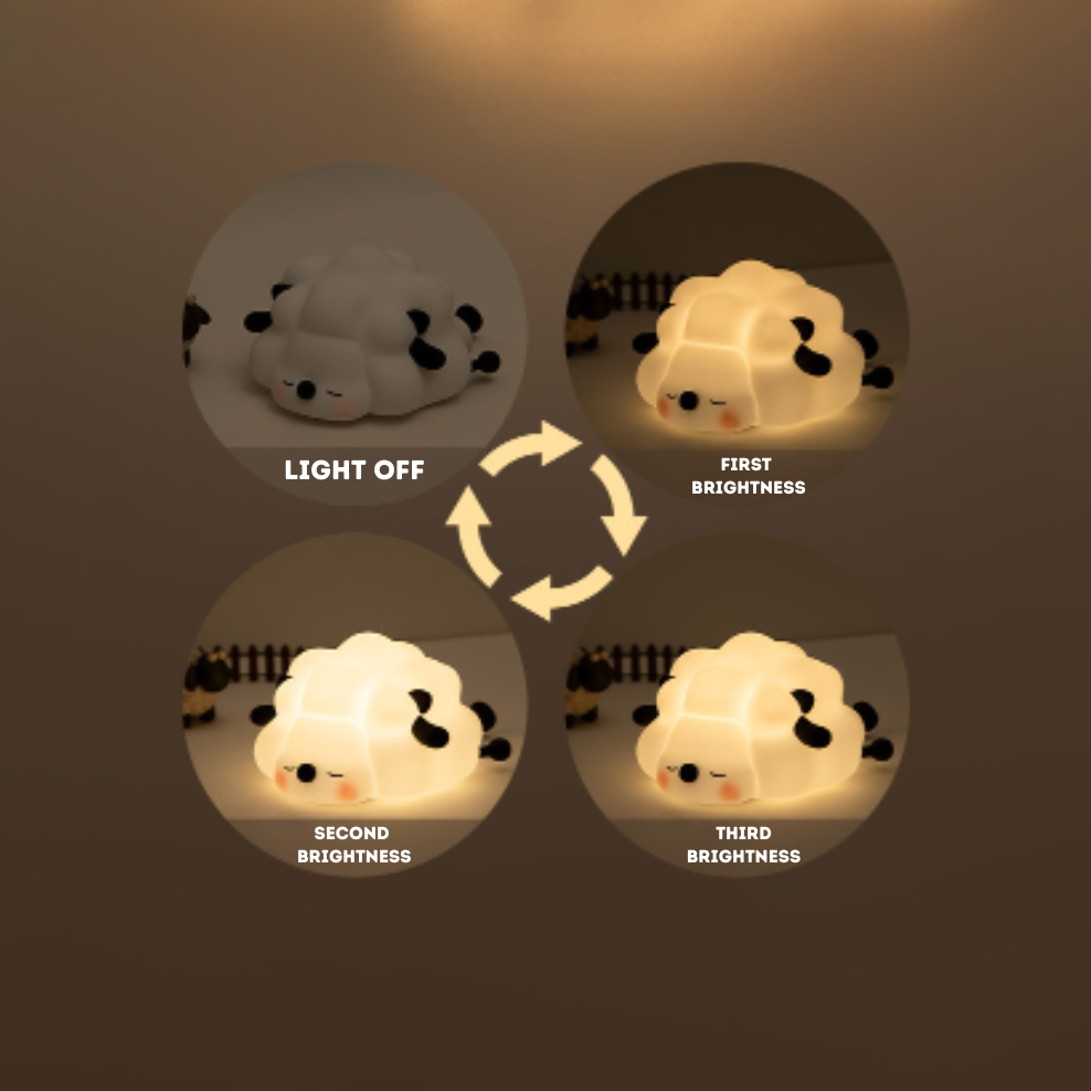 Lumini® Squishy Sheep LED Night Light.