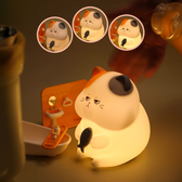 Lumini® Squishy Cat with Fish LED Night Light.