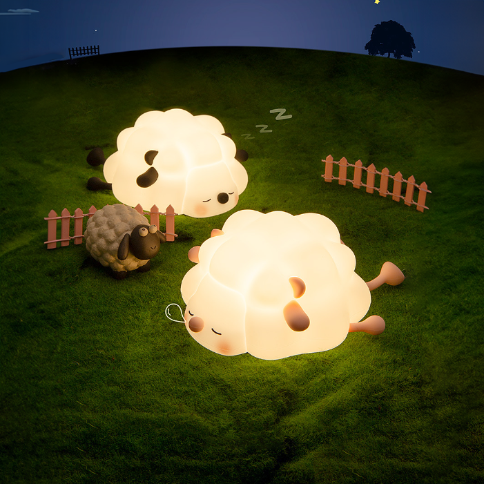 Lumini® Squishy Sheep LED Night Light.