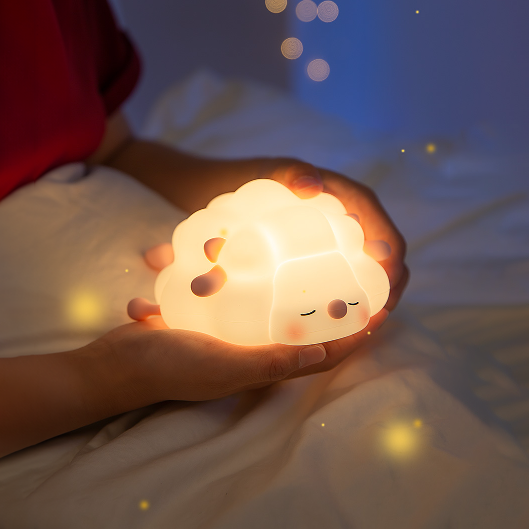 Lumini® Squishy Sheep LED Night Light.