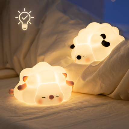 Lumini® Squishy Sheep LED Night Light.