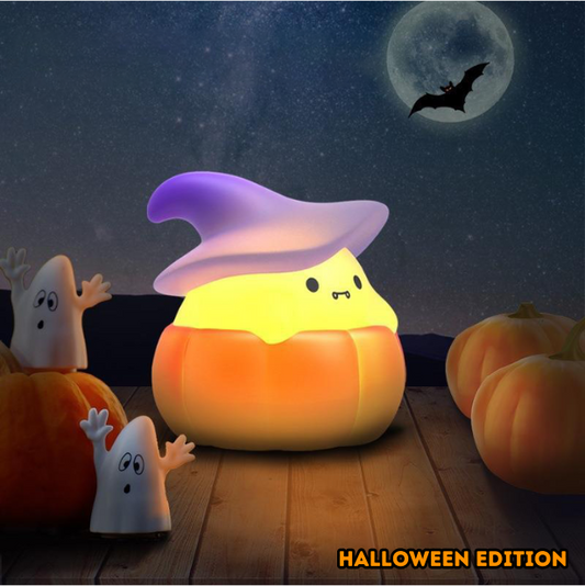 Lumini® Squishy Pumpkin Witch Ghost LED Night Light.