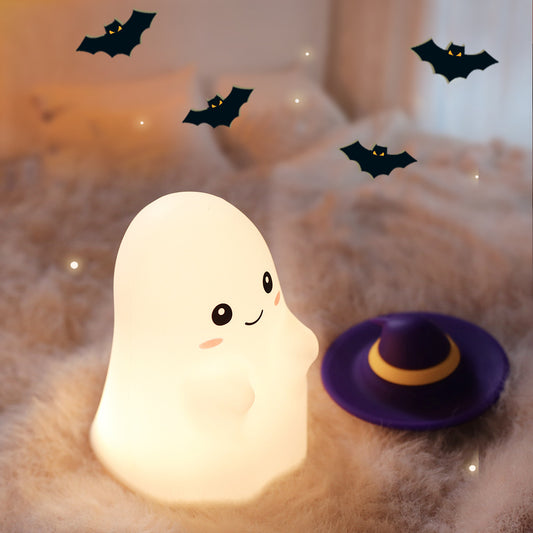 Lumini® Squishy Ghost with Witch Hat LED Night Light.