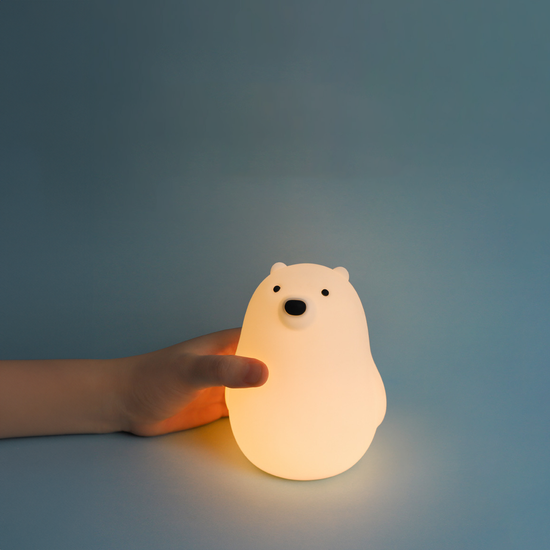 Lumini® Squishy Big Polar Bear LED Night Light.