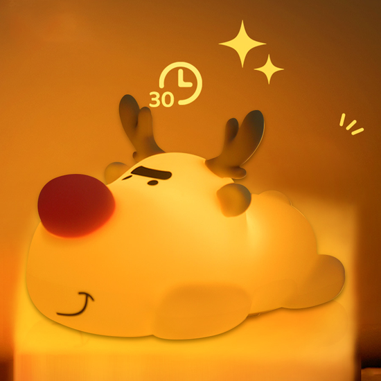 Lumini® Squishy Mischievous Reindeer LED Night Light.