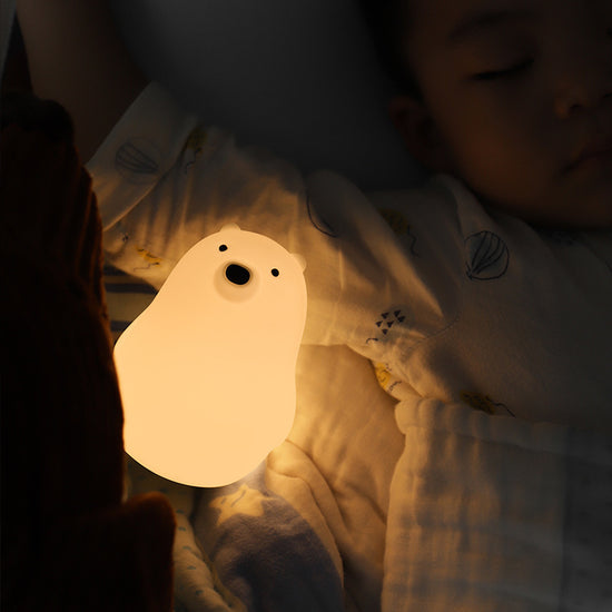 Lumini® Squishy Big Polar Bear LED Night Light.