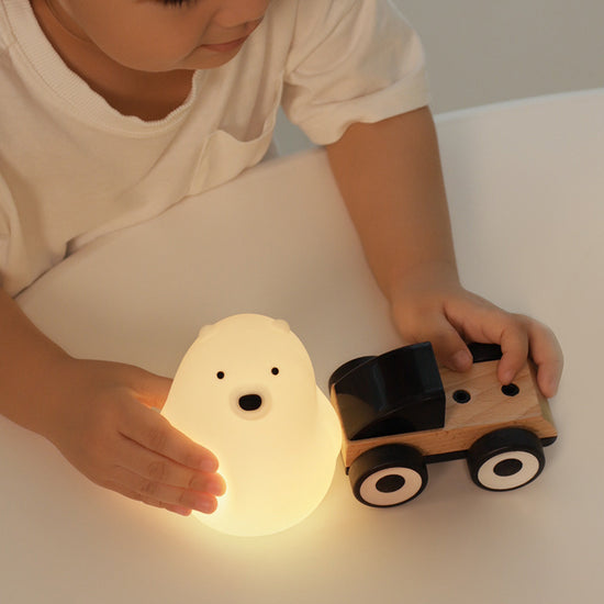 Lumini® Squishy Big Polar Bear LED Night Light.