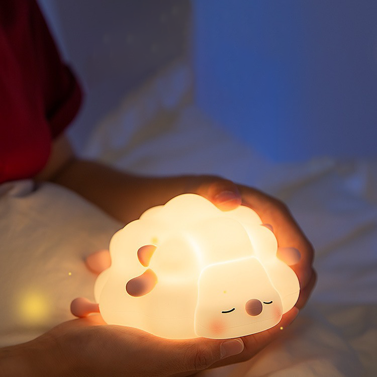 Lumini® Squishy Sheep LED Night Light.