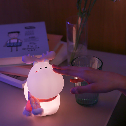 Lumini® Squishy Christmas Deer LED Night Light.