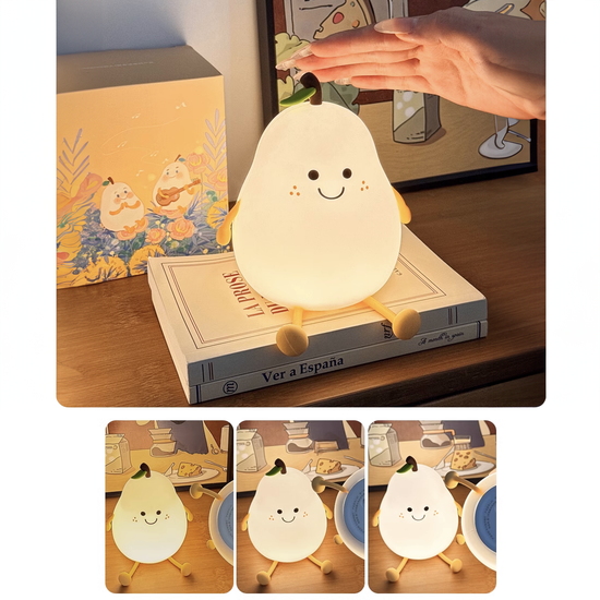 Lumini® Squishy Pear LED Night Light.