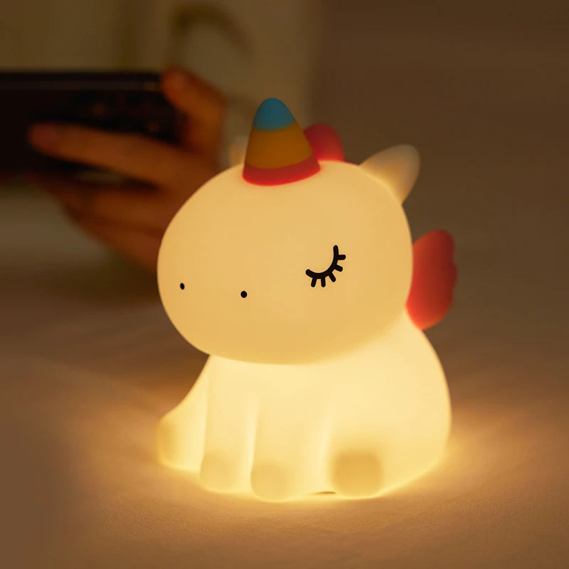 Lumini® Squishy Unicorn LED Night Light.