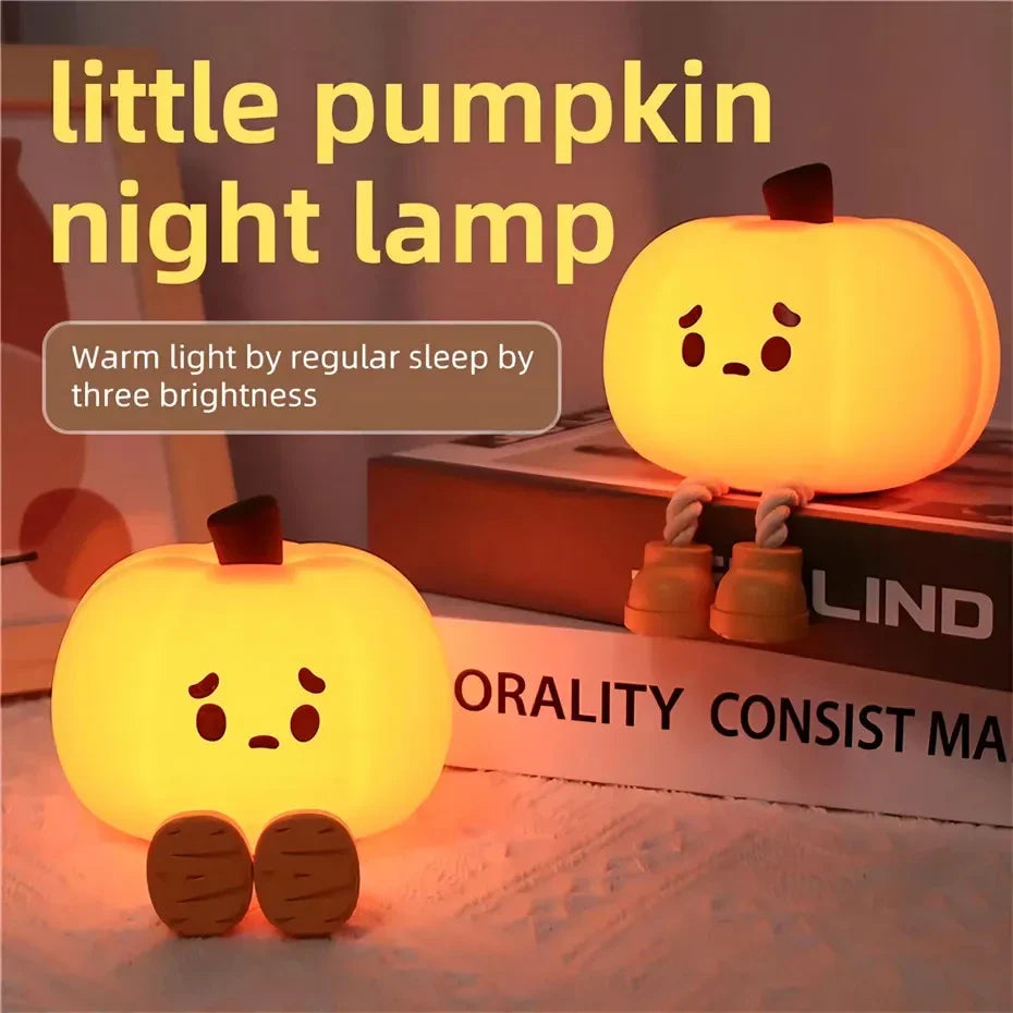 Lumini® Squishy Pumpkin LED Night Light.