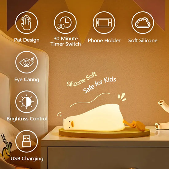 Lumini® Squishy duck LED Night Light.