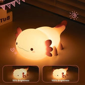 Lumini® Squishy Axolotl LED Night Light.